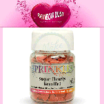 Rainbow Dust Sprinkles - Natural Red Sugar Hearts 30g