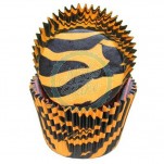 Cupcake Baking Cases - Orange Zebra Stripe x 250