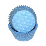 Cupcake Baking Cases - Blue Polka Dot x 500