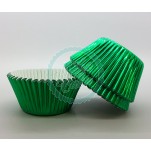 Cupcake Baking Cases - Green Foil x 500
