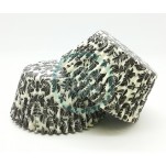 Cupcake Baking Cases - High Tea White With Black x 500