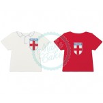 Box Of 162 Sugar Toppers - Red & White England Football Shirt Set