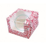 Cupcake Boxes - Pink Rose Print x 6