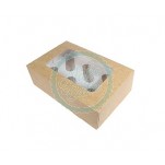 Plain Kraft - Cupcake Box Holds 6 x 5
